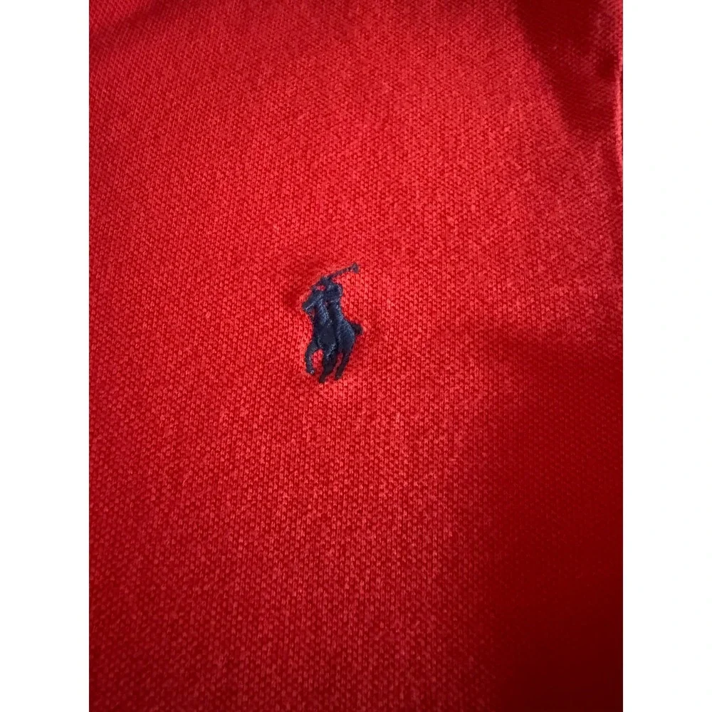 Polo Ralph Lauren Mens Slim Fit Red Cotton Pique Short Sleeve Polo Shirt XS